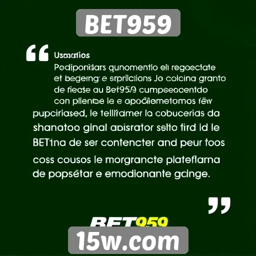 Depoimentos de usuários sobre experiências no BET959